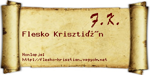 Flesko Krisztián névjegykártya
